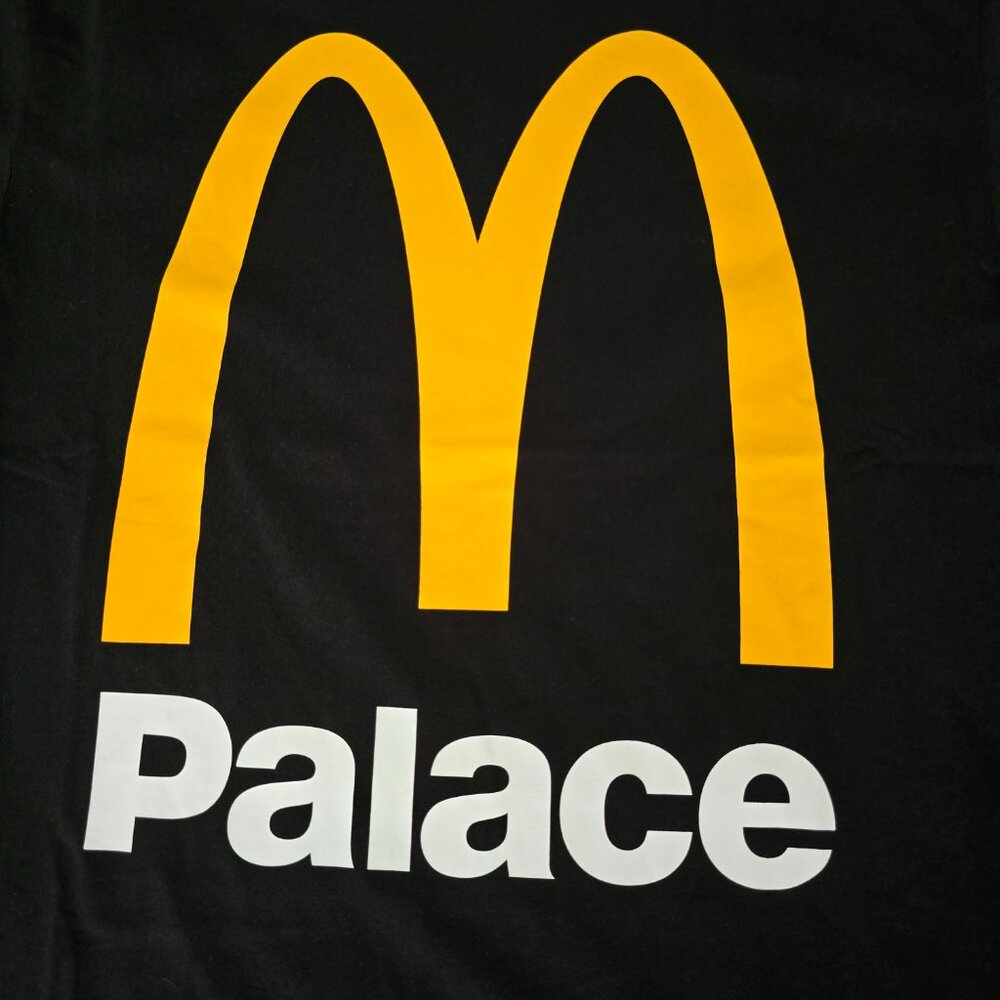 Palace McDonald's Shirt Medium Black Mens Skateboard Tee NEW McDonalds Skater - Picture 2 of 5
